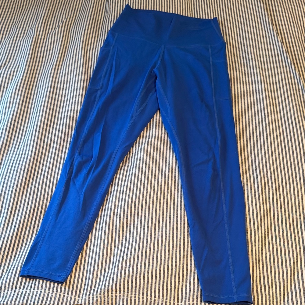 Blue High-Waisted Leggings